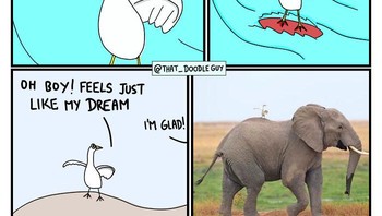 Terlalu menghayati si bebek. Foto: Bored Panda