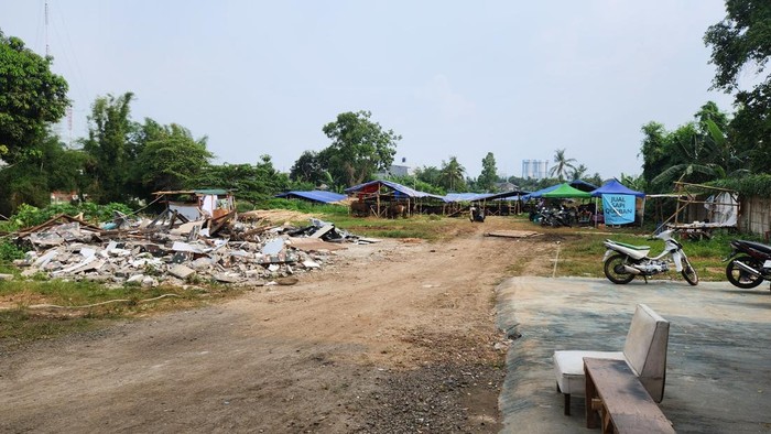 Lahan BMKG di Tangsel yang kini telah steril dari penguasaan ormas GRIB Jaya (Adrial/detikcom)