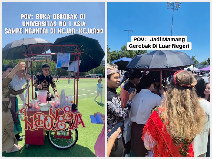 Mahasiswa Indonesia di China Jual Jajanan Gerobakan, Ramai Diserbu Warga Lokal!