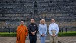 Potret Menpar Widiyanti Bersama Ibu Negara Prancis di Candi Borobudur