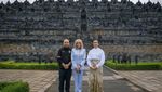 Potret Menpar Widiyanti Bersama Ibu Negara Prancis di Candi Borobudur