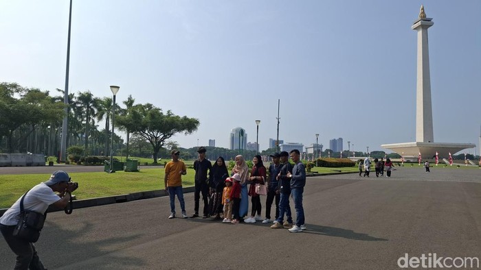 Monas, selalu jadi salah satu tempat favorit warga berlibur di libur panjang (Brigitta Belia/detikcom)