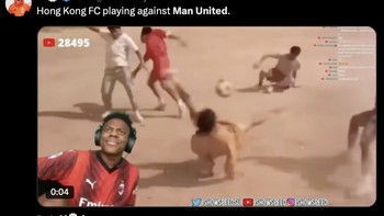 Di babak pertama, MU vs Hong Kong FC hasilnya kembali mengejutkan. Asuhan Ruben Amorim itu sempat ketinggalan satu gol. Foto: Screenshot X