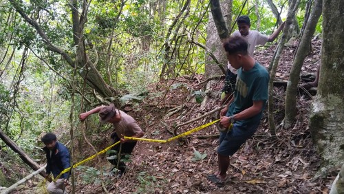 Jurang tempat penemuan kerangka manusia di Ende, NTT, Kamis (30/5/2025).