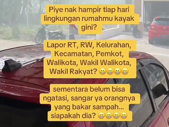 Tangkapan layar video asap putih tebal di Perumahan Greenwood, Kecamatan Gunungpati, Kota Semarang, Jumat (30/5/2025).