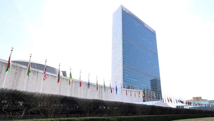 NEW YORK, NEW YORK - MARCH 14: A view of United Nations building during 2025 FICFF Women’s Forum on March 14, 2025 in New York City. (Photo by Slaven Vlasic/Getty Images for Fashion In A Conscious Future Foundation X Unitar)