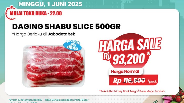 Belanja Daging Sapi dan Ayam Broiler Diskon di Transmart Full Day Sale
