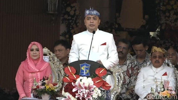 Eri Cahyadi dalam resepsi Hari Jadi Kota Surabaya (HJKS) ke-732