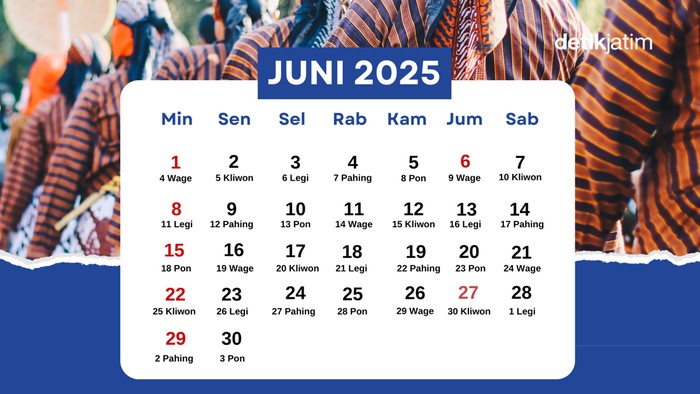 Kalender Jawa Juni 2025.