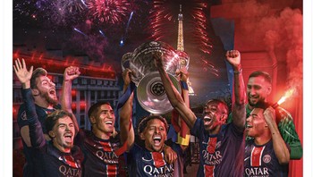 PSG pun untuk pertama kalinya juara Liga Champions. Foto: X.com