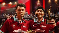 Nyoman Paul didapuk sebagai MVP (most valuable player) dalam pertandingan voli. (Foto: dok Instagram)