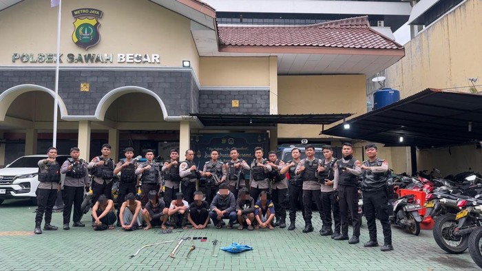 Polisi amankan pemuda terlibat tawuran di Jakpus. (Dok.ist)