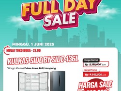 Kulkas Side by Side 436L di Transmart Full Day Sale Diskon Sampai Rp 2,6 Jutaan