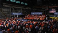 Trump juga mengunggah di media sosial pribadinya bahwa tarif yang lebih tinggi akan berlaku pada Rabu, 4 Juni. Foto: REUTERS/Leah Millis