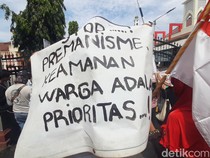 Petani Pundenrejo Geruduk Mapolresta Pati, Desak Massa Bertopeng Ditangkap