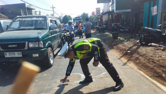 Lokasi kecelakaan maut di di Jalan Kumis, Kecamatan Bululawang, Malang yang menewaskan ibu dan anak