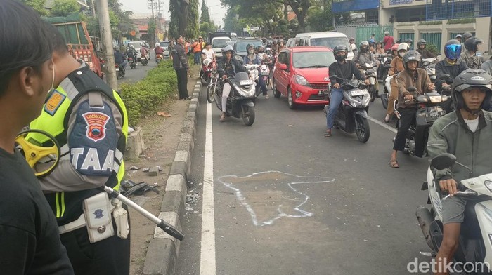 Lokasi kecelakaan motor di Jalan Soekarno-Hatta, Kota Semarang, Senin (2/6/2025).