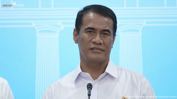 Menteri Pertanian (Mentan) Andi Amran Sulaiman dalam Keterangan Pers Menteri Usai Ratas Terkait Stimulus Ekonomi, Kantor Presiden, 2 Juni 2025. (Tangkapan Layar Youtube)