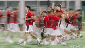 Potret Latihan Timnas Indonesia Jelang Lawan China