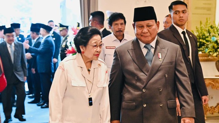Prabowo dan Megawati di Upacara Hari Pancasila. (Dok. BPMI Setpres)