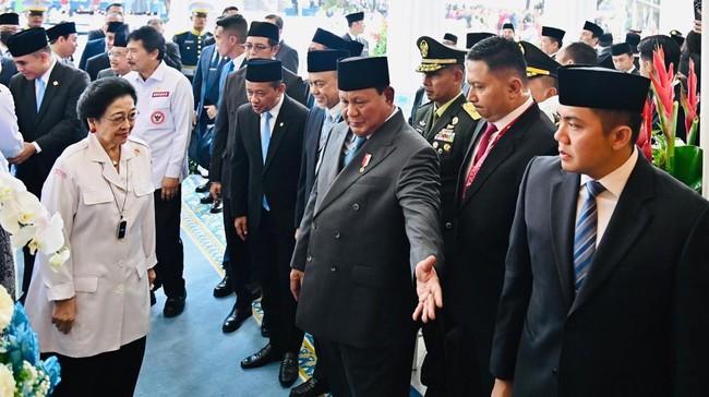 Prabowo dan Megawati di Upacara Hari Pancasila. (Dok. BPMI Setpres)