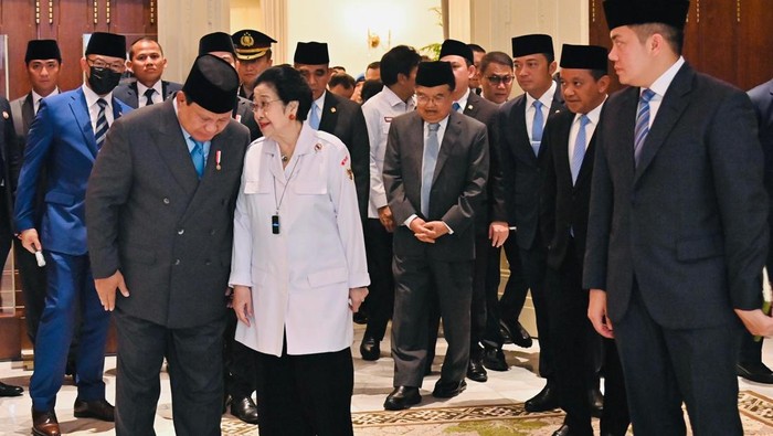 Prabowo dan Megawati di Upacara Hari Pancasila. (Dok. BPMI Setpres)