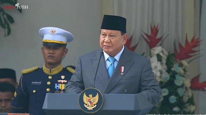 Presiden Prabowo Subianto memberikan amanat pada peringatan Hari Pancasila