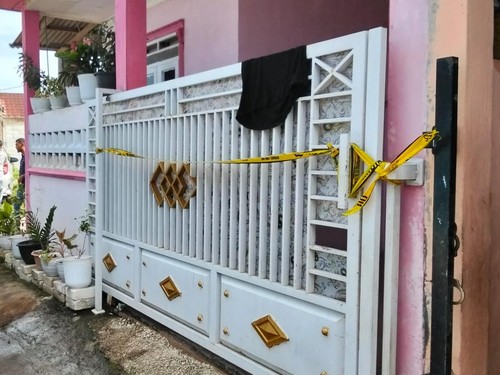 Rumah korban seorang wanita yang ditemukan tewas di Kota Serang