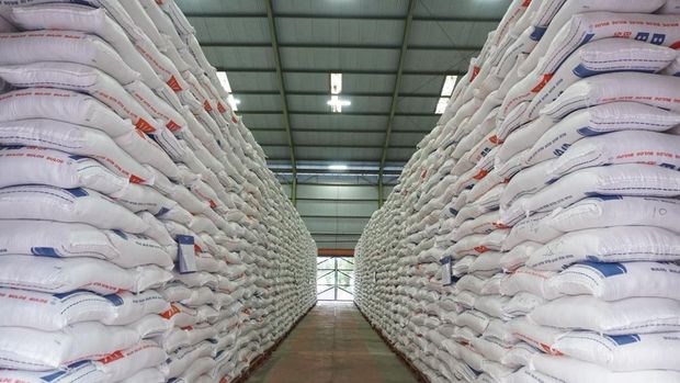 Stok beras pemerintah di gudang Bulog. (Dok. Kementan)