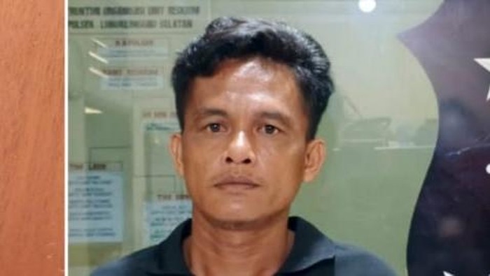 Tampang Sugiarto, tersangka pencurian baterai tower di Lubuklinggau yang ditangkap polisi