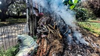 Sampah yang dibakar seperti daun dan kayu yang sudah mengering.   