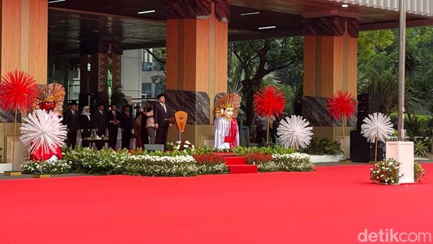 Upacara Hari Lahir Pancasila di Balai Kota Jakarta. (Anggi/detikcom)