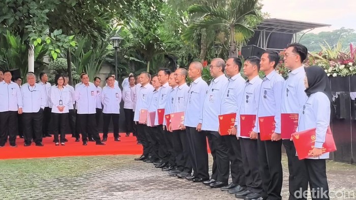 Upacara Hari Pancasila di KPK. (Kurniawan/detikcom)