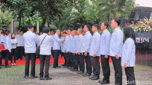 Upacara Hari Pancasila di KPK. (Kurniawan/detikcom)