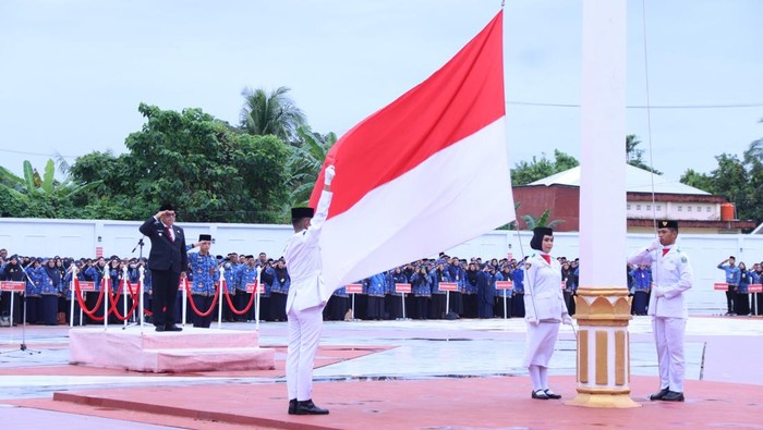 Upacara peringatan hari lahir Pancasila di Lapangan Upacara Kantor Bupati Takalar. Dokumen Istimewa