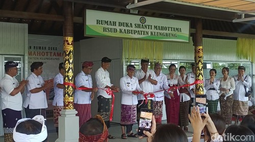 Acara peresmian Rumah Duka Santhi Mahottama di RSUD Klungkung, Selasa (3/6/2025).