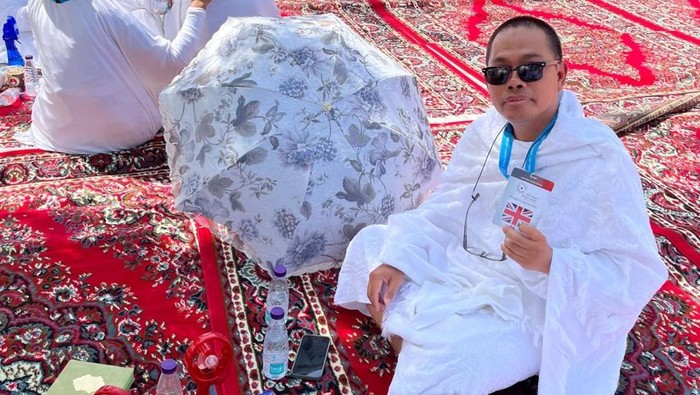 Mohamad Susilo, WNI London yang yang pergi haji dari Inggris tahun 2023.