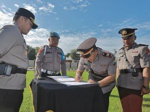 Pesan Kapolres Blitar Saat Sertijab Kasat hingga Kapolsek