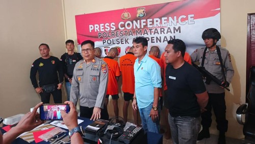 Polsek Ampenan mengamankan tiga pelaku pencurian dan pembobolan rumah kosong. (Foto: Dok. Istimewa)