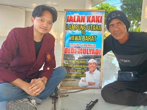 Tempuh Ratusan KM, Daniw Jalan Kaki demi Jumpa Dedi Mulyadi