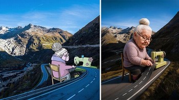 Kali ini, Lucas meninjau kembali proyeknya dengan bereksperimen dengan AI untuk menciptakan kembali beberapa karyanya menggunakan karakter yang tampak lebih realistis. Foto: Lucas Levitan via Boredpanda