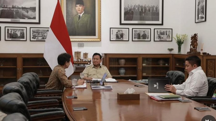 Momen Prabowo bertemu Menkes Budi Gunadi di Istana (dok.Instagram Seskab Teddy)