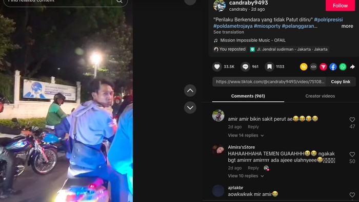 Pelanggar lalu lintas nekat kabur