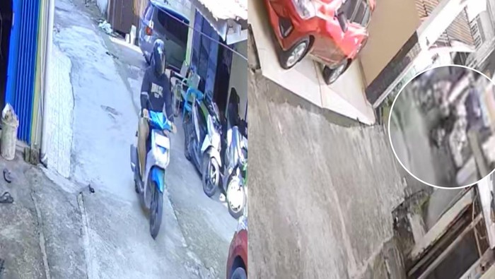 Aksi begal payudara di Jambi terekam CCTV.