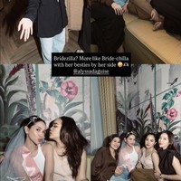 Salah satu sahabat Alyssa yang turut hadir ialqh Aaliyah yang sedang hamil. Selain Aaliyah juga ada 2 sahabat Alyssa lainnya yang turut hadir memberikan kejutan bridal shower. Foto: Instagram