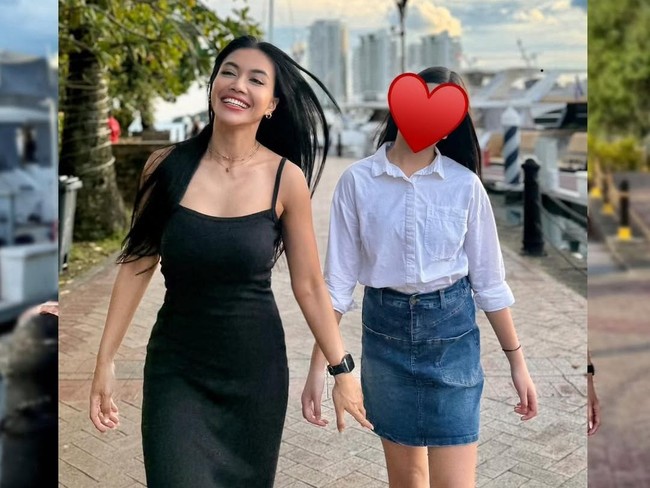 Denada kerap mengunggah kebersamaan dengan putrinya, Aisha Aurum. Namun, wajah Aisha yang kini berusia 12 itu selalu ditutupi dengan stiker. Sebelumnya, Denada juga menyembunyikan wajah sang anak saat Aisha menjalani perawatan leukemia. Saat itu, Aisha merasa kurang percaya diri dengan kondisinya, sehingga Denada berusaha melindunginya dari sorotan publik. Foto: dok. Instagram Denada