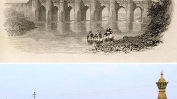 Jembatan Noorabad, Morena, India. 1829 vs. 2010 Foto: Boredpanda