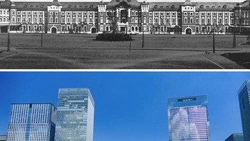 Stasiun Tokyo - 1914 vs. 2023 Foto: Boredpanda