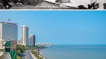 Bukit Malabar - Panorama Bombay, India. 1860 vs. 2021 Foto: Boredpanda