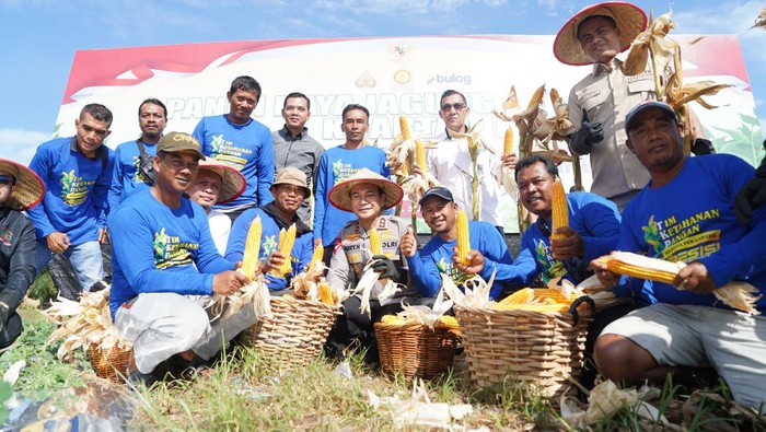Kapolda Riau Irjen Herry Heryawan melaksanakan panen jagung raya di Pekanbaru.